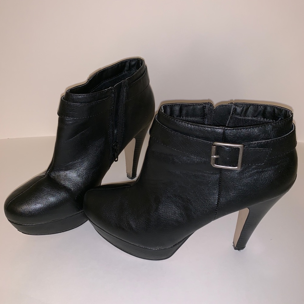 Madden Girl Black Leather Bootie